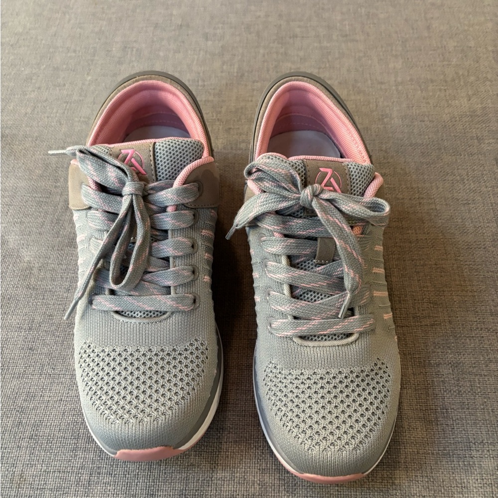 NWOB Zeba brand, like new Women's Gray and Pink Slip On Shoes